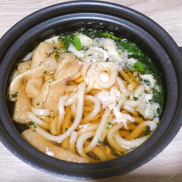 疲れたときに簡単即席鍋焼きうどん！